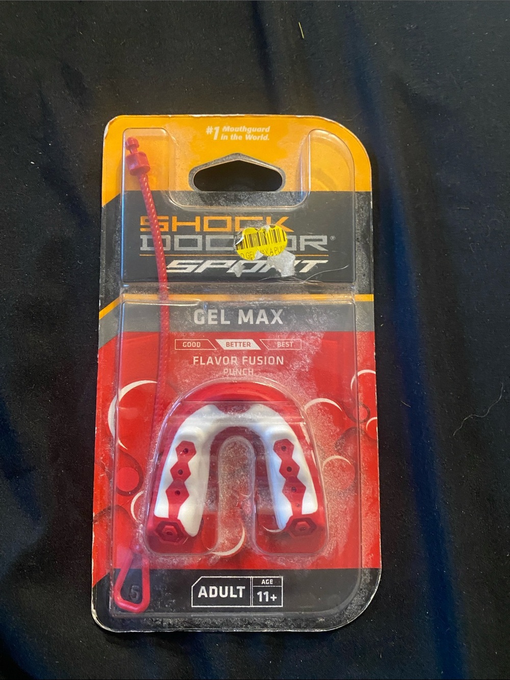 Gel Max Mouthguard - White & Red - Adult 11+